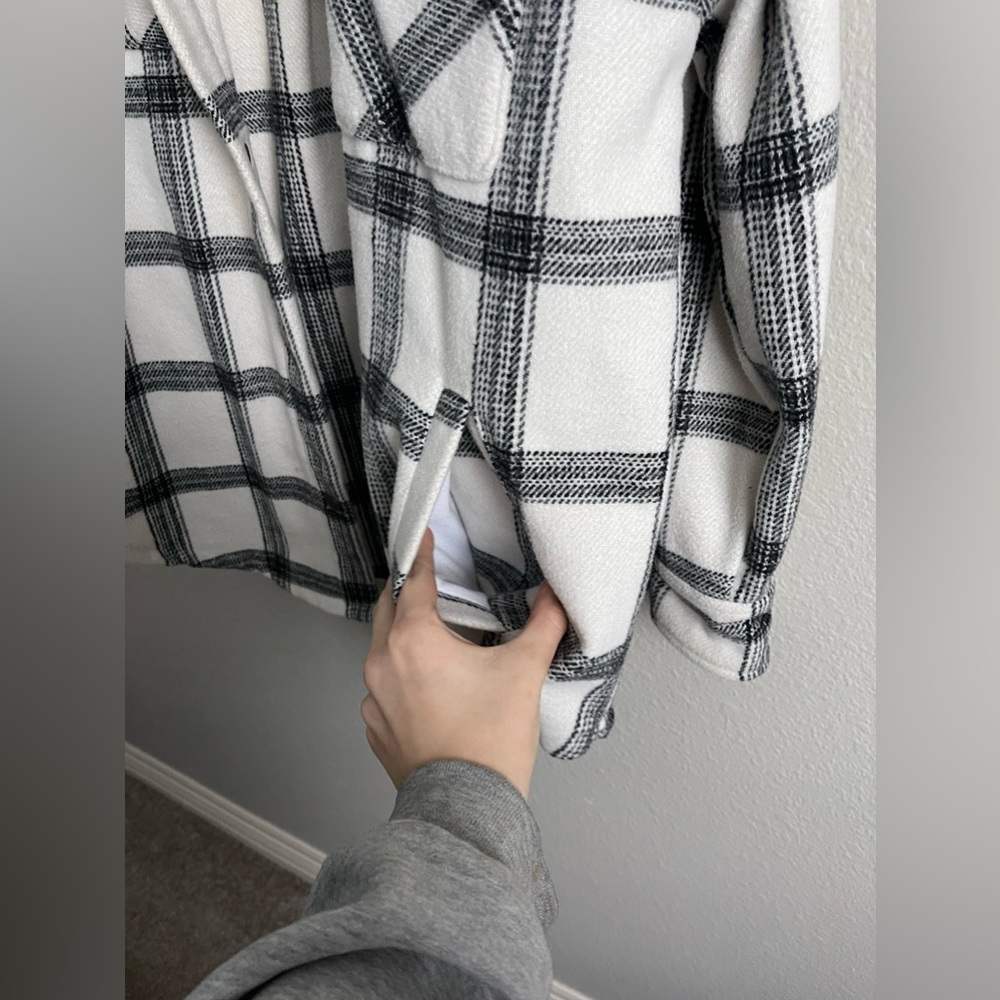 Flannel Button Coat - Picture 4 of 6